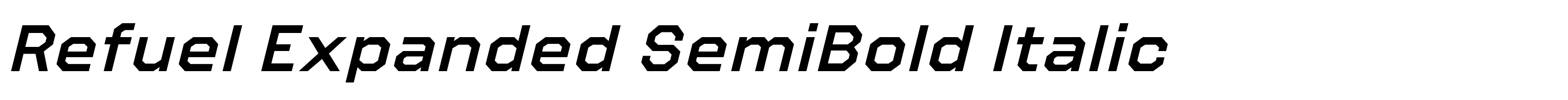 Refuel Expanded SemiBold Italic